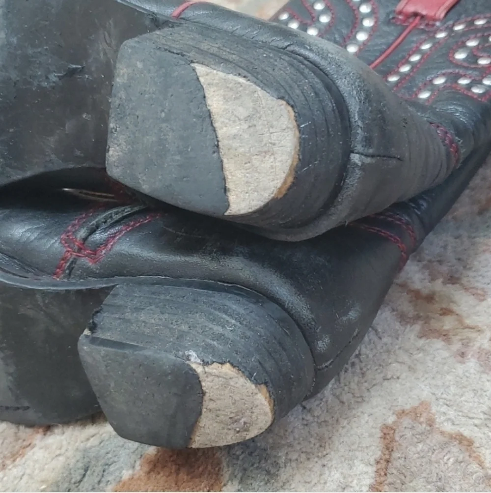 Frye rodeo boys red stitch boots